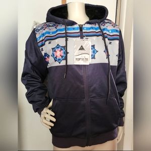 Womens SHERPA Lined SOFT Zip Up Hooded Coat Jacket, Hoodie Medium